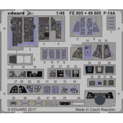 Eduard FE805 1/48 F-14A Photo-Etched for Aircraft Zoom set