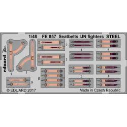 Eduard FE857 1/48 Seatbelts IJN fighters STEEL Photo-Etched for Aircraft Zoom set