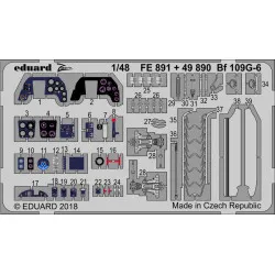 Eduard FE891 1/48 Bf 109G-6 Photo-Etched for Aircraft Zoom set