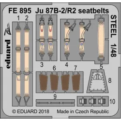 Eduard FE895 1/48 Ju 87B-2/R2 seatbelts STEEL Photo-Etched for Aircraft Zoom set