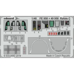 Eduard FE958 1/48 Rafale C Photo-Etched for Aircraft Zoom set
