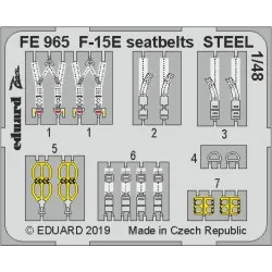 Eduard FE965 1/48 F-15E seatbelts STEEL Photo-Etched for Aircraft Zoom set