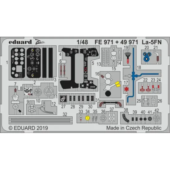 Eduard FE971 1/48 La-5FN Photo-Etched for Aircraft Zoom set