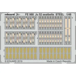 Eduard FE988 1/48 Ju 52 seatbelts STEEL Photo-Etched for Aircraft Zoom set