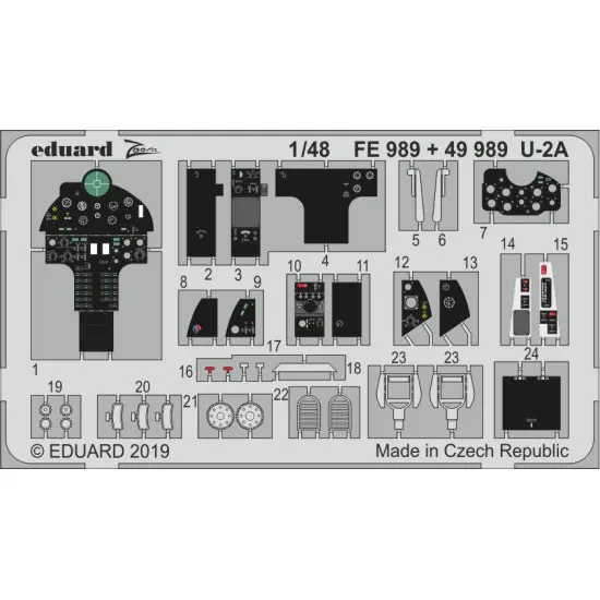 Eduard FE989 1/48 U-2A Photo-Etched for Aircraft Zoom set