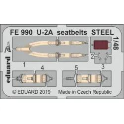 Eduard FE990 1/48 U-2A seatbelts STEEL Photo-Etched for Aircraft Zoom set