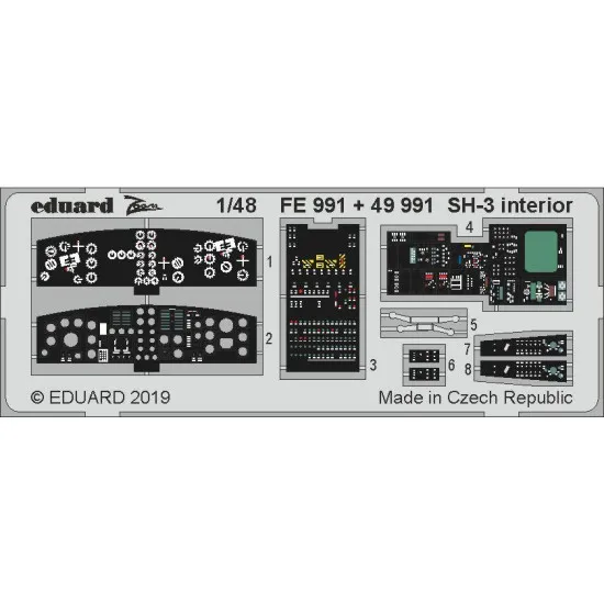 Eduard FE991 1/48 SH-3 interior Photo-Etched for Aircraft Zoom set
