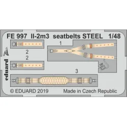 Eduard FE997 1/48 Il-2m3 seatbelts STEEL Photo-Etched for Aircraft Zoom set