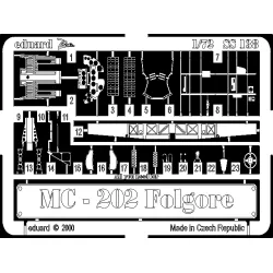 Eduard SS138 1/72 MC 202 Folgore Photo-Etched for Aircraft Zoom set