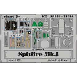 Eduard SS214 1/72 Spitfire Mk.I Photo-Etched for Aircraft Zoom set