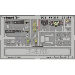 Eduard SS219 1/72 F-86D Photo-Etched for Aircraft Zoom set