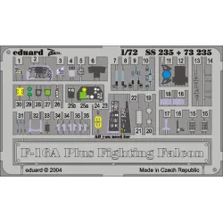 Eduard SS235 1/72 F-16A Plus Photo-Etched for Aircraft Zoom set