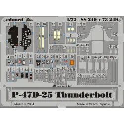 Eduard SS249 1/72 P-47D-25 Photo-Etched for Aircraft Zoom set
