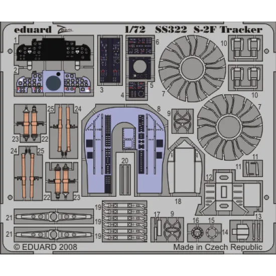 Eduard SS322 1/72 S-2F Photo-Etched for Aircraft Zoom set