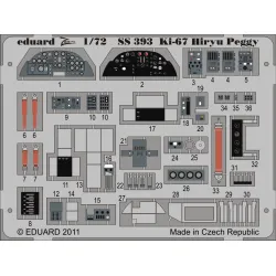 Eduard SS393 1/72 Ki-67 Hiryu/Peggy Photo-Etched for Aircraft Zoom set
