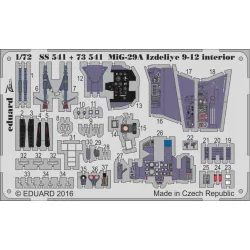 Eduard SS541 1/72 MiG-29A Izdeliye 9-12 interior Photo-Etched for Aircraft Zoom set