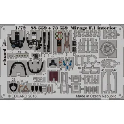 Eduard SS559 1/72 Mirage F.1 interior Photo-Etched for Aircraft Zoom set