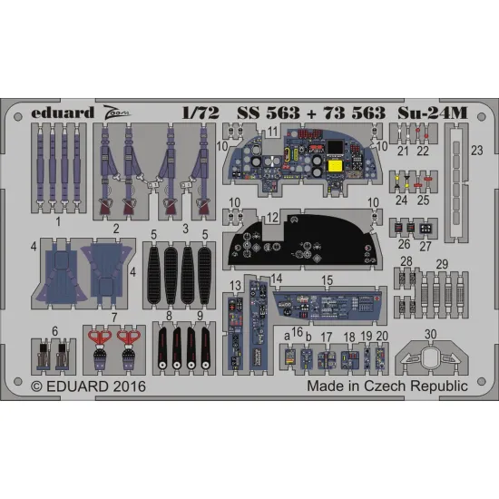 Eduard SS563 1/72 Su-24M Photo-Etched for Aircraft Zoom set