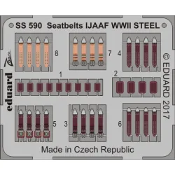 Eduard SS590 1/72 Seatbelts IJAAF WWII STEEL Photo-Etched for Aircraft Zoom set