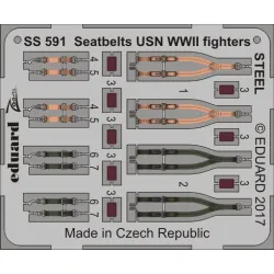 Eduard SS591 1/72 Seatbelts USN WWII fighters STEEL Photo-Etched for Aircraft Zoom set