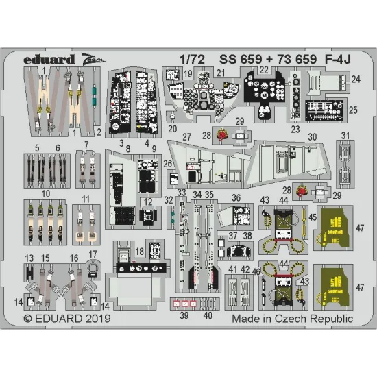 Eduard SS659 1/72 F-4J Photo-Etched for Aircraft Zoom set