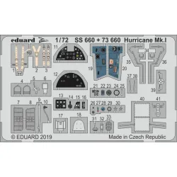 Eduard SS660 1/72 Hurricane Mk.I Photo-Etched for Aircraft Zoom set