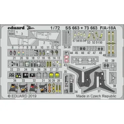 Eduard SS663 1/72 F/A-18A Photo-Etched for Aircraft Zoom set