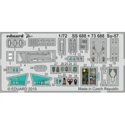Eduard SS688 1/72 Su-57 Photo-Etched for Aircraft Zoom set