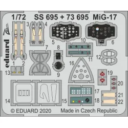 Eduard SS695 1/72 MiG-17 Photo-Etched for Aircraft Zoom set