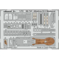 Eduard SS741 1/72 Albatros D.V Weekend Photo-Etched for Aircraft Zoom set