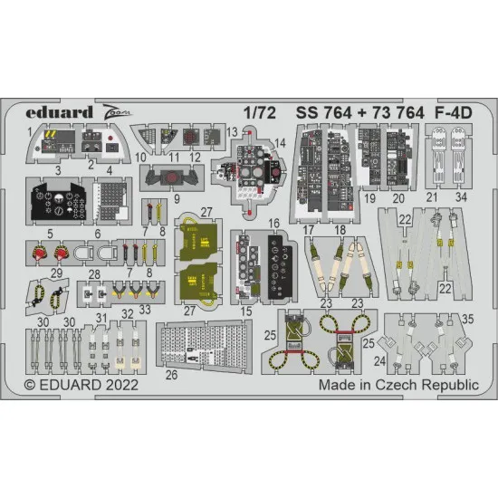 Eduard SS764 1/72 F-4D Photo-Etched for Aircraft Zoom set