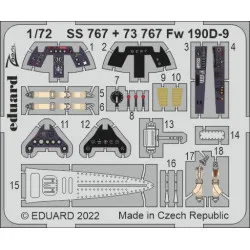 Eduard SS767 1/72 Fw 190D-9 Photo-Etched for Aircraft Zoom set