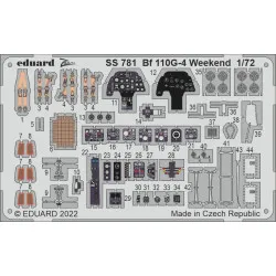 Eduard SS781 1/72 Bf 110G-4 Weekend Photo-Etched for Aircraft Zoom set