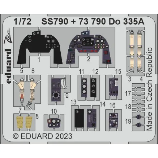 Eduard SS790 1/72 Do 335A Photo-Etched for Aircraft Zoom set