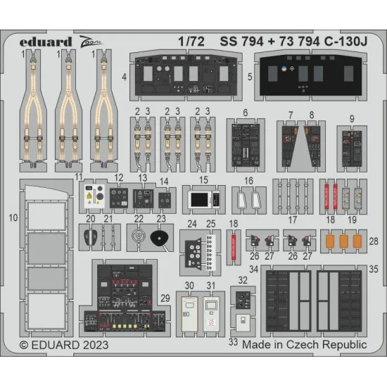 Eduard SS794 1/72 C-130J Photo-Etched for Aircraft Zoom set