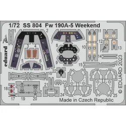 Eduard SS804 1/72 Fw 190A-5 Weekend Photo-Etched for Aircraft Zoom set