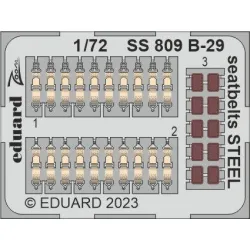 Eduard SS809 1/72 B-29 seatbelts STEEL Photo-Etched for Aircraft Zoom set