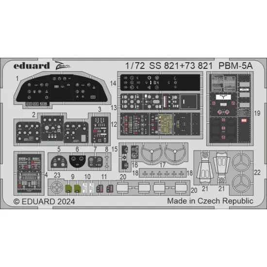 Eduard SS821 1/72 PBM-5A Photo-Etched for Aircraft Zoom set