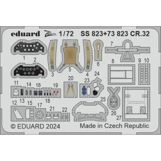 Eduard SS823 1/72 CR.32 Photo-Etched for Aircraft Zoom set