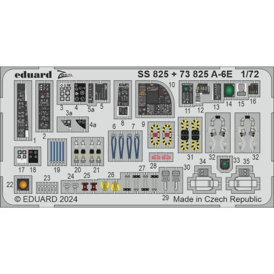 Eduard SS825 1/72 A-6E Photo-Etched for Aircraft Zoom set
