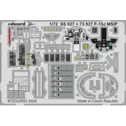 Eduard SS827 1/72 F-15J MSIP Photo-Etched for Aircraft Zoom set