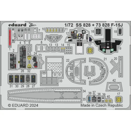 Eduard SS828 1/72 F-15J Photo-Etched for Aircraft