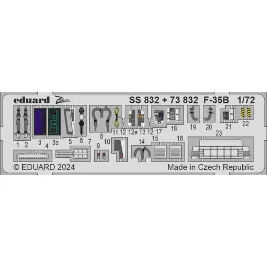 Eduard SS832 1/72 F-35B Photo-Etched for Aircraft Zoom set