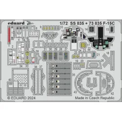 Eduard SS835 1/72 F-15C Photo-Etched for Aircraft Zoom set