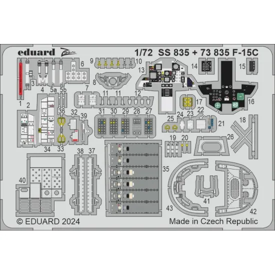 Eduard SS835 1/72 F-15C Photo-Etched for Aircraft Zoom set