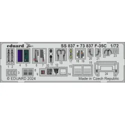 Eduard SS837 1/72 F-35C Photo-Etched for Aircraft Zoom set