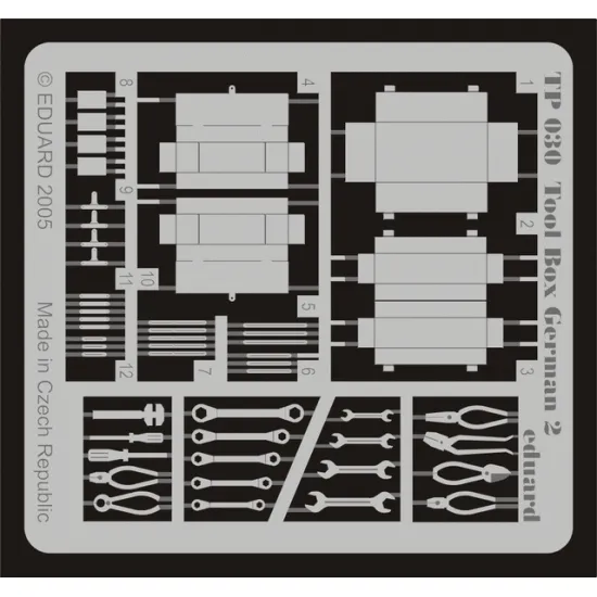Eduard TP030 1/35 Tool Box German 2 Photo-Etched for AFV Zoom set