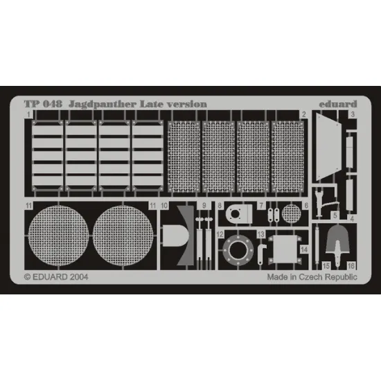 Eduard TP048 1/35 Jagdpanther late vers. Photo-Etched for AFV Zoom set