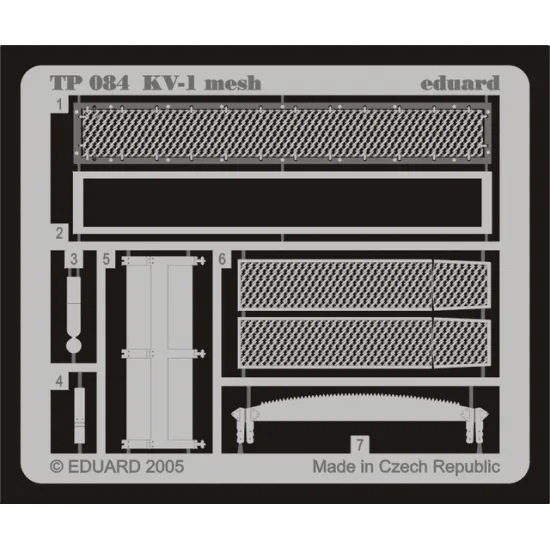 Eduard TP084 1/35 KV-1 mesh Photo-Etched for AFV Zoom set