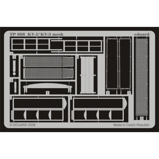 Eduard TP088 1/35 KV-1/KV-2 mesh early Photo-Etched for AFV Zoom set